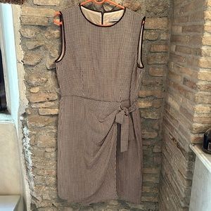 Marella Brown & Cream Check Italian Made Dress
